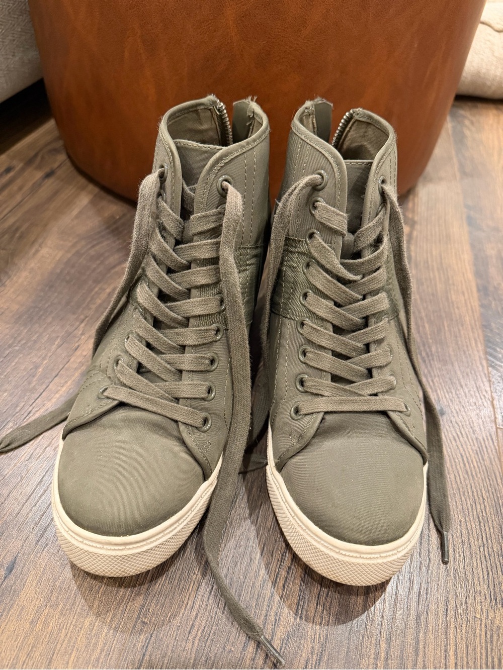 Steve Madden Olive Green High-Top Sneakers